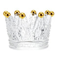 Dropship Modern Glass Votive & TeaLight Candle Holders with Crown Design for Wedding Christmas Party Events and Home Decor