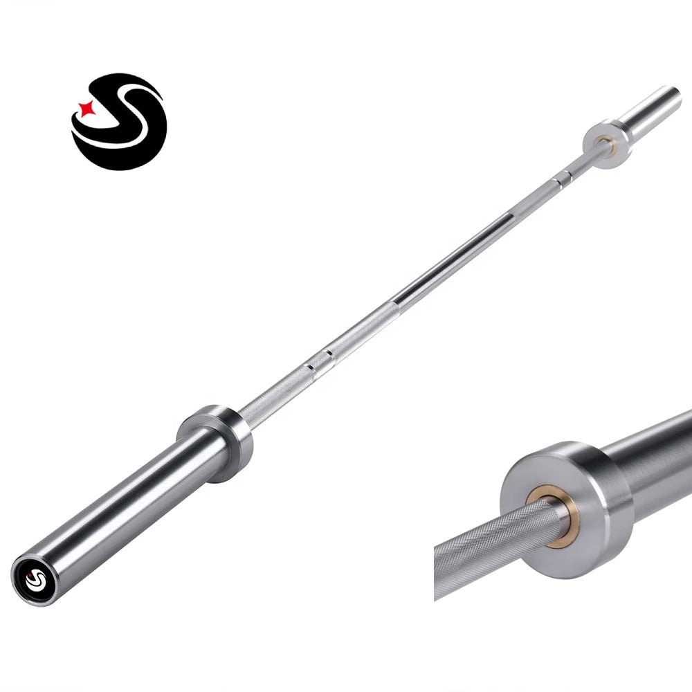 Fitness Equipment Power Lifting 750lbs Unisex Squat Strength Training 45 Steel Barbell Bar with Stainless Steel Sleeves