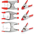 YUHANG Heavy Duty Nickel-Plated 1\" 2\" 3\" Steel Metal Spring Clamp for Woodworking for Home & Office Use