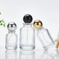 Various Sizes 30ml 50ml Custom Empty Glass Perfume Bottle with Pump Sprayer Cap Screen Printing Custom Logo High Quality