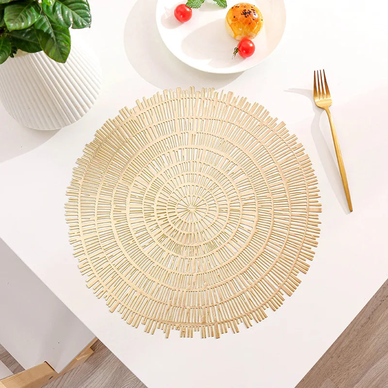 Wholesale Luxury PVC Eco-Friendly Dining Table Placemats High Quality Country Hollow Butterfly Design Hot Household Items