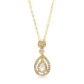 European American Luxury Polite Necklace for Ladies Classic Style Crystal Wedding Necklaces Rhodium Plated