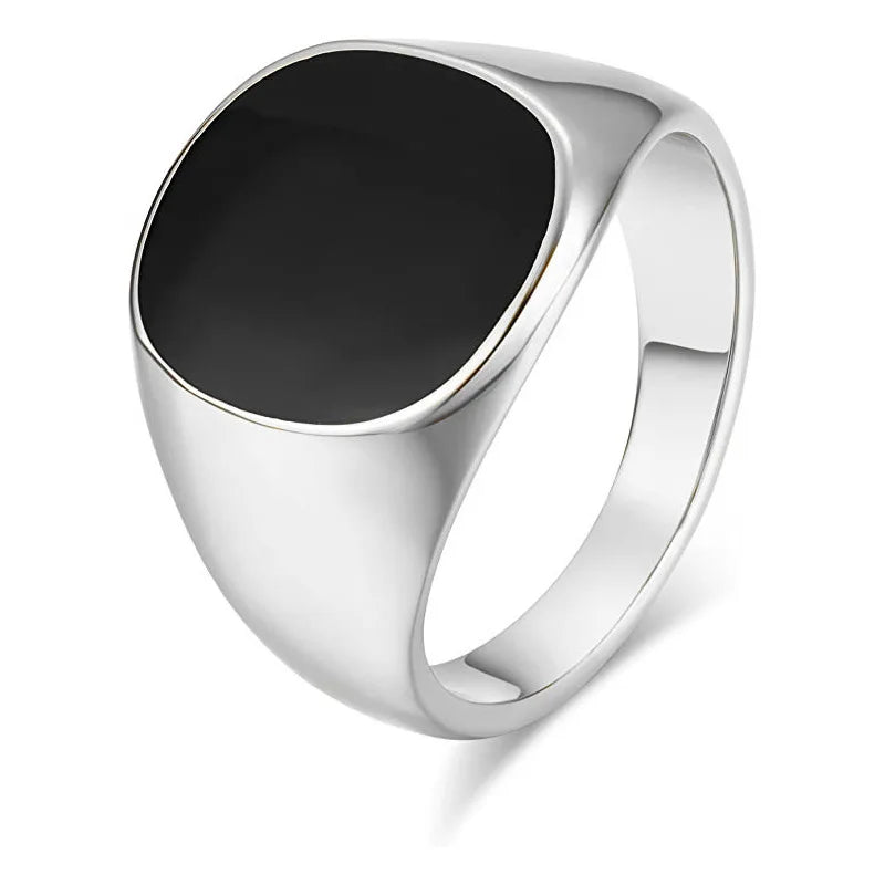 Anillos Fashion Jewelry Statement Geometric Stainless Steel Wedding Rings for Men
