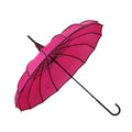 LOTUS 16 Ribs Leather Handle Wedding Pagoda Umbrella Elegant Color Straight Design for Outdoor Business Gifts-Wholesale