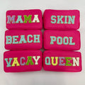 Stock Red S M L XL 4 Pieces No MOQ Nylon Travel Accessories Cosmetics Pouches Multi Function Make up Beauty Case Bag
