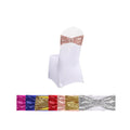 Wedding Party Supplies Decoration Black Red Satin Sashes Bow Bands Polyester Spandex Sequin Chair Sashes Bling Chair Sash