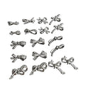 Paso Sico 10pcs Silver 3D Diamond Alloy Luxury Nail Charms Nail Art Jewelry Bow & Ribbon Bow Tie for DIY Jewelry Making