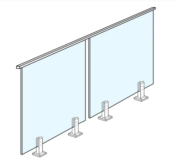 ALD Glass Balcony Railing Stainless Steel Glass Spigots 2205 Spigots Glass Stair Railing