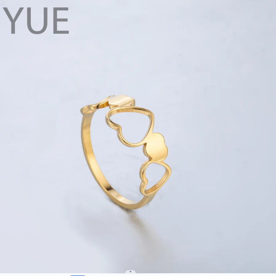Heart Shaped Hollow Heart With Hearts Design Cute Fashion Stainless Steel Love Jewelry Young Girl Gift