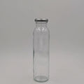 Customization logo in Stock Factory 250ml 310ml 330ml Glass Juice Bottles with Silver Screw Cap for Juice Soda Water MegaBDM
