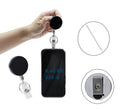 Bestom Heavy-Duty Retractable Key Reel Metal Chain Cardholder for Camping Skiing Outdoor Activities Badge Holder Accessories