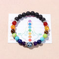 2024 Zodiac Chakra Bracelet Yoga Energy Card Healing Natural Stone Lava Stone Chakra Gemstone Bracelet for Men