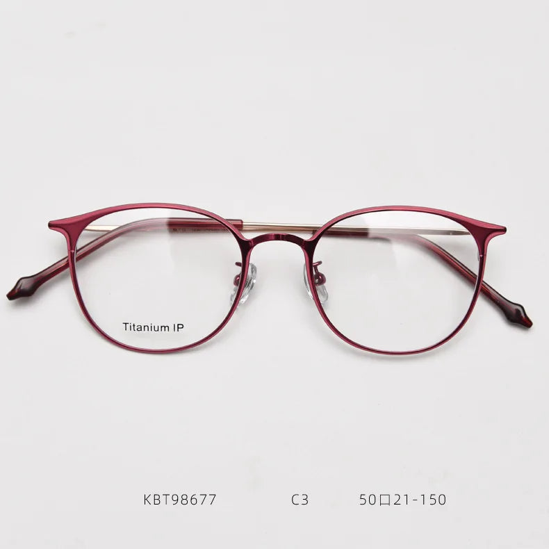 2024 Brand Vintage Unisex Frame Eyewear Pure Titanium Glasses