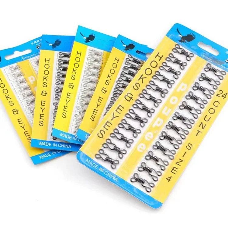 Wholesale Different Sizes Sewing Bra Closure Black Silver Dress Hook and Eye Fastener