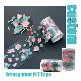 Custom Scrapbook Art Supply Gold Foil Pre Cut Transparent PET Tape Manufacturer