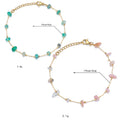 Trendy Jewelry Pulseira Mujer Stainless Steel Link Chain Irregular Rose Quartz Gemstone Loose Beads Crushed Stone Bracelet