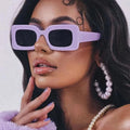 UNOC 2023 New Trendy Sunglasses with Vintage Square Frame Jelly Color Sun Glasses Eyewear Shades for Men Women in Blue Yellow