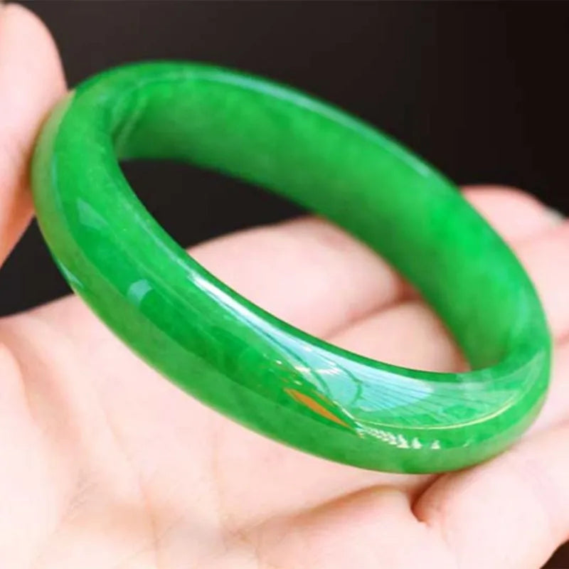 Natural Jade Bangle for Women Free Certificate Green Jade Bangle Lucky Jewelry Natural Jade Bangle