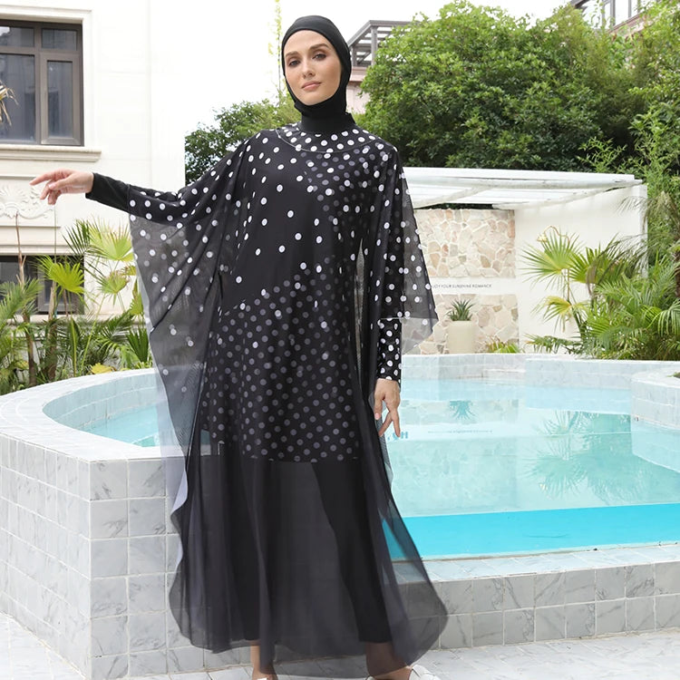 MOTIVE FORCE OEM Business Beach Cover up Wear 4 Piece Islamic Burkinis Muslim Women Swimwear for Sale