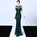 16671# New High-end Banquet Temperament Long Elegant Fishtail Toast Slim Evening Dress Women