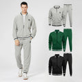 Men's Sweatsuits Polyester 2 Pcs Jogger Warm up Sports Sets Custom Logo Jogger and Jacket Men's Tracksuits Unisex Sweatsuit Sets