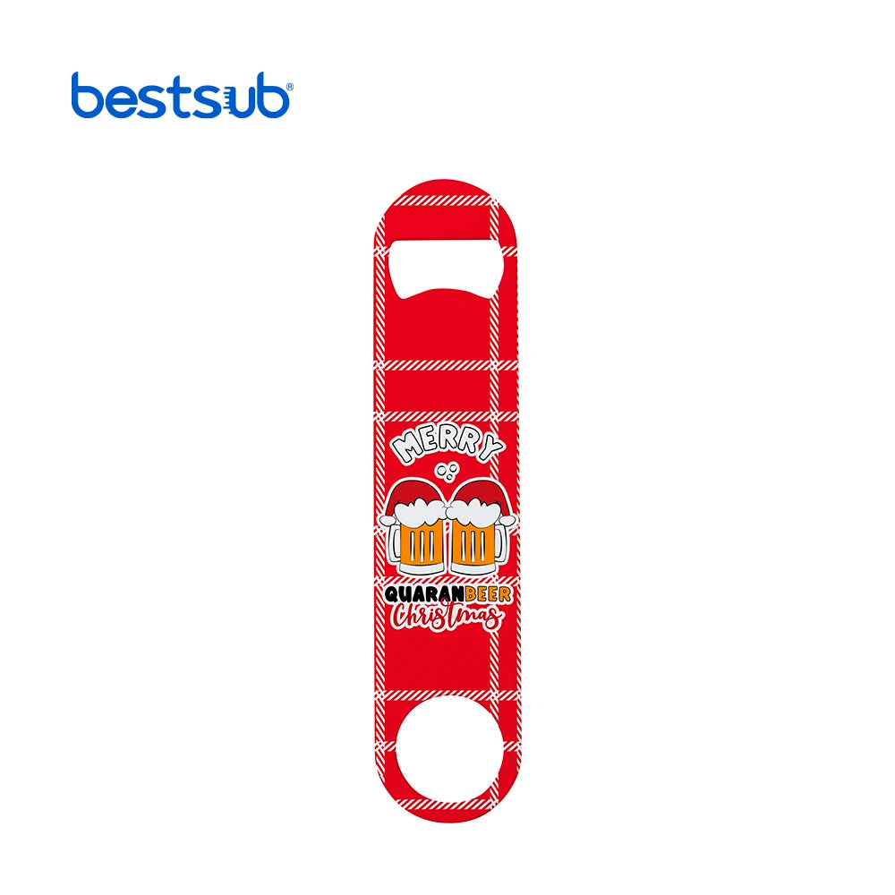Bestsub Custom 4*17.7cm Full White Stainless Steel Sublimation Blanks Wholesale Rustic Bottle Opener Kit Metal Material