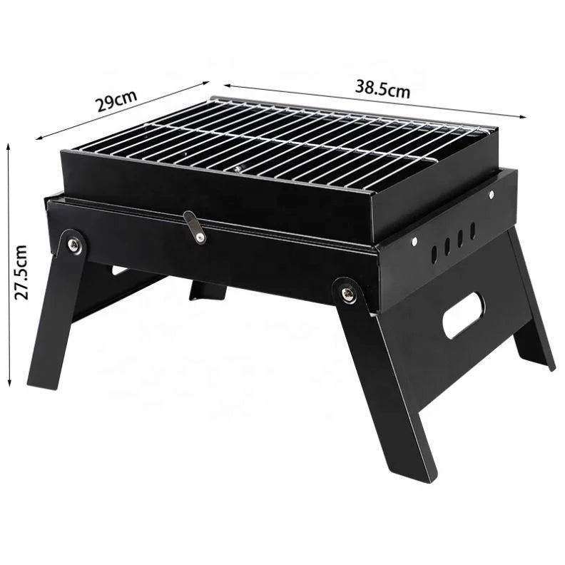 Charcoal BBQ Grill Folding Barbecue Grill Portable Outdoor Grill for Camping Party Cooking