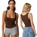 High Stretchy Buttery Soft Women's Crop Tank Top Breathable Gym Ribbed Tank Tops for Casual Wear