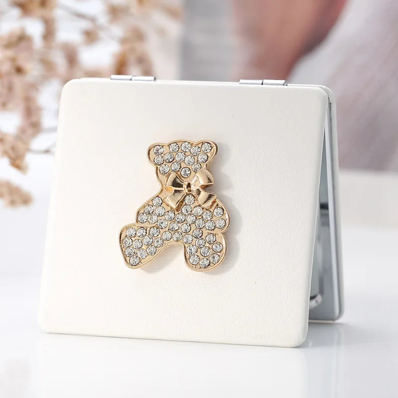 Top Sale Metal Compact Pocket Mirror with PU Leather Cover