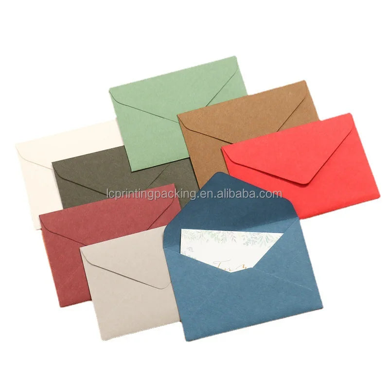 Factory Wholesale Vintage Kraft Paper Greeting Cards and Wedding Invitation Envelopes for Craft and Stickers Use