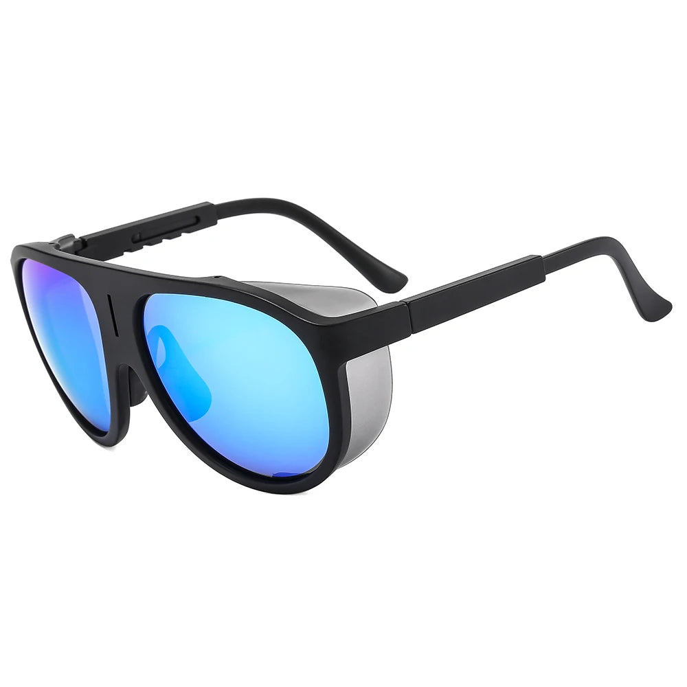 Oversized Vintage Steampunk Sunglasses Double Frame round Luxury Design in White Red Gray Tea Colors for Men and Women