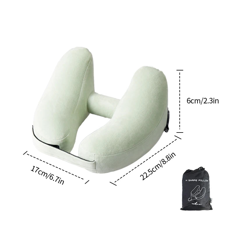 Children Size Compact and Ergonomic Design Supportive Inflatable Travel Neck Pillow with Adjustable Strap
