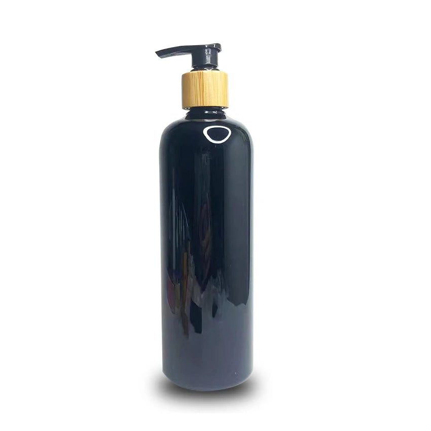 For Clear PET White Plastic Spray Pump Bottle with Bamboo Wooden Lid 50ml 100ml 250ml 300ml 500ml Sizes for Skin Care Serum Sham