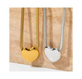 2024 Fine Love Heart Shaped Necklace 18K Gold Plated Snake Chain Heart Pendant Stainless Steel Necklace for Women