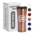 Logo Custom Coffee Water Cup With Bounce Lid 500ml Double Walled 304 Stainless Steel  Vacuum Car Mug Travel Office Portable