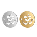 Custom Chakra European Style OM Charms Round Yoga Charms Pendant for Necklace Jewelry Making