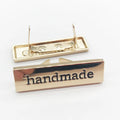 Handmade Custom Metal Logo Letters with Silver/Gold Plating for Wallet Needlework Products