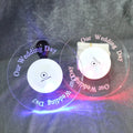 LED Light Decoration Crystal  Cup Coaster Suite Custom Wording for Party Event