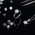Abiding Jewelry Wholesale Silver Women Ring Necklaces and Earrings Jewelry Sets With Moissanite
