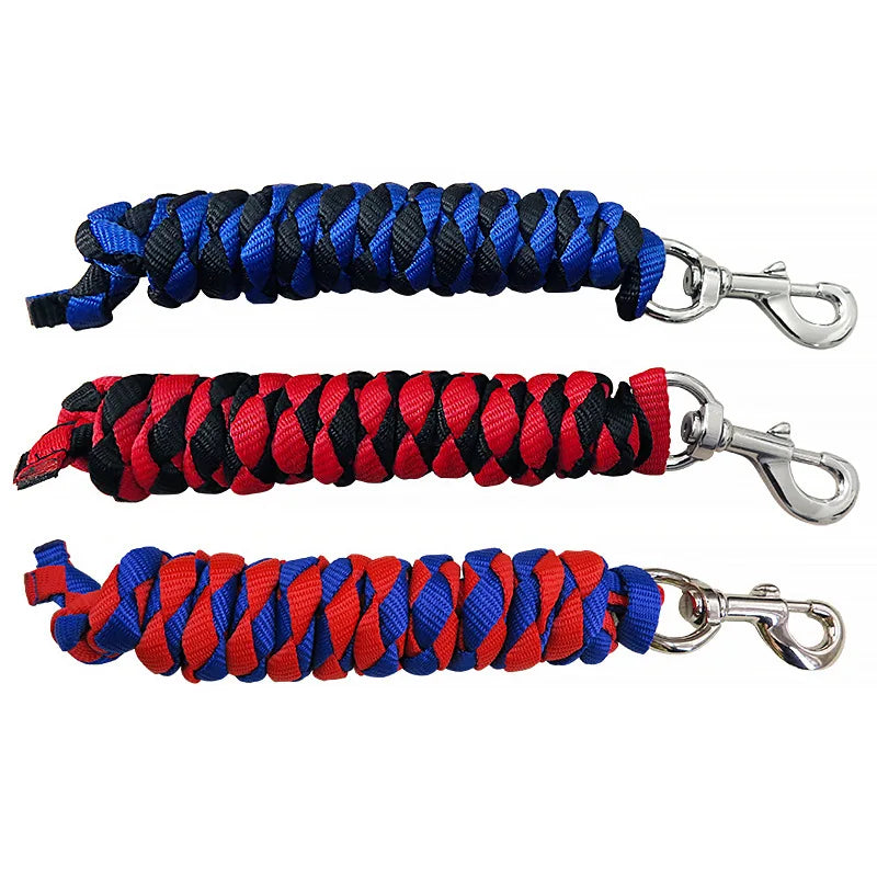 16mm Thickened Silver Alloy Large Hooks Four Strands of Braided Draft Horse Rope