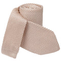 Solid Color 7cm Wide Plain Men's Necktie Polyester Knit Necktie Arrowhead Knitted Tie