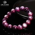 JD Women Men High Quantity Handmade Energy Bead Luxury Elastic Trendy CNAS Certified Gems Wrist Jewelry Natural Purple Bracelets