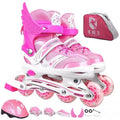 EACH Size Adjustable Four Wheel Roller Skates Flashing Children Roller Skates for Boys and Girls