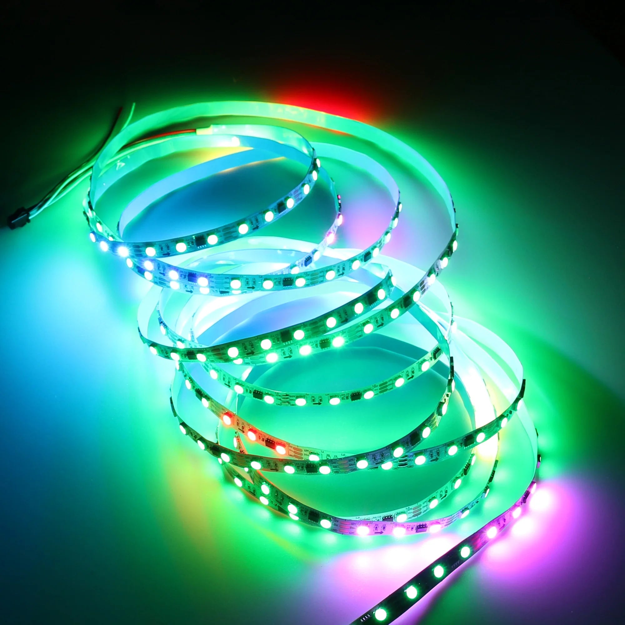 WS2811 WS2812 Addressable DMX Pixel Smart LED Strip Light for Landscape 12V 24V Remote Control and WiFi Switch Copper Body