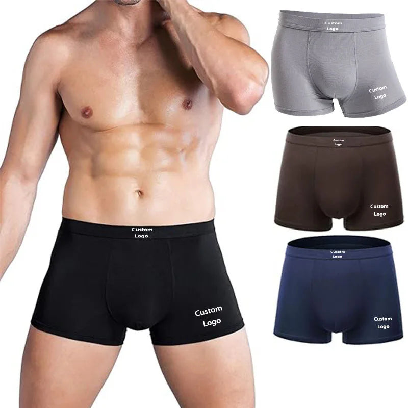 Men's Summer Cool Short Underwear Classical Boxer Brief Breathable Modal Knitted Fabric Wholesale
