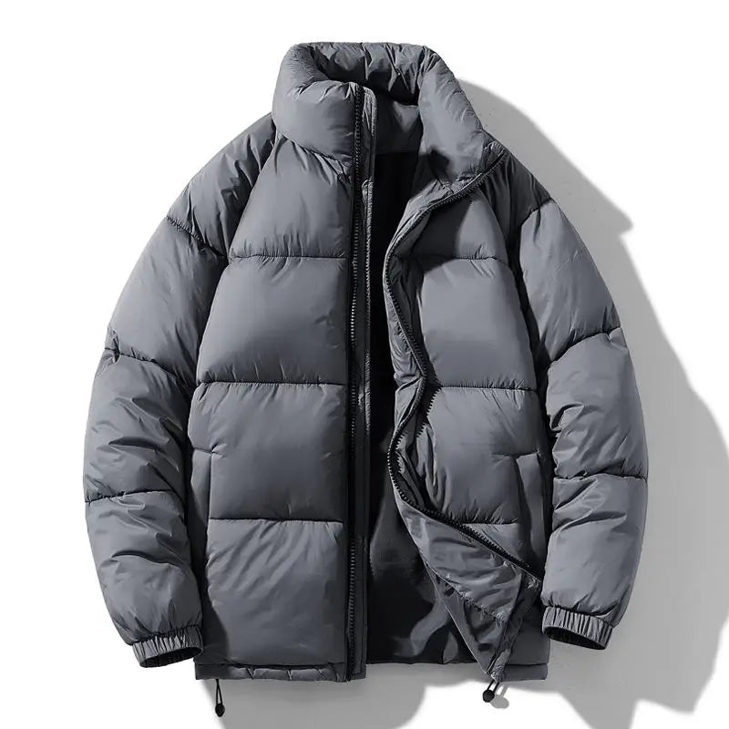 Wholesale Custom Logo Silk Screen Printing Winter Cotton Padded Mens Bomber Jacket Workwear Puffer Jacket Quilted Jacket for Men