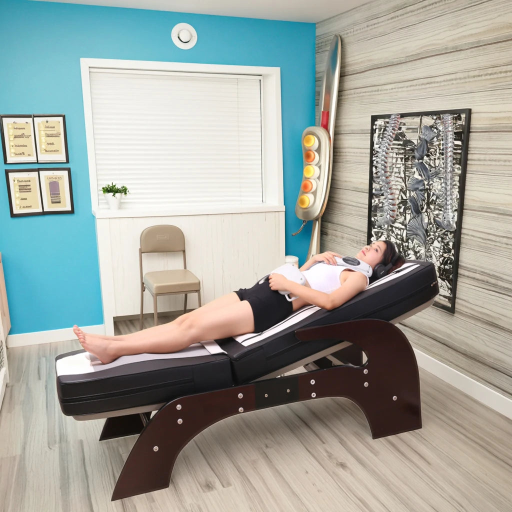 Spine Traction Master Heating Thermal Chiropractic Therapy Tourmaline Jade Roller Spa Table Electric Far Infrared Massage Bed