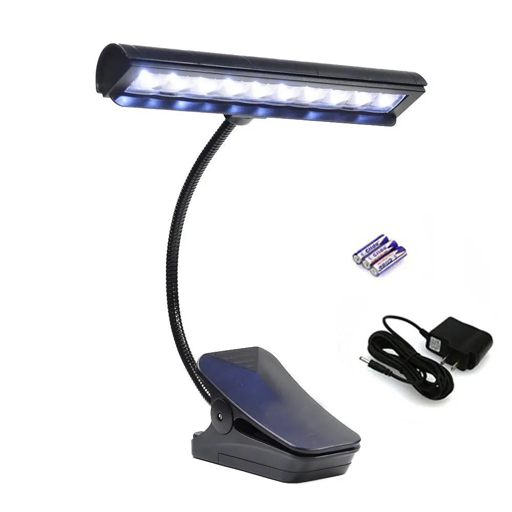 Adjustable Gooseneck Neck Reading 10 LED Orchestra Portable Music Book Light