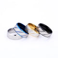 Wholesale Stainless Steel Sandblasted Texture Finger Ring Jewelry Unisex Women and Men Fashion Accessories China Supplier