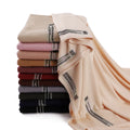 High Quality Muslim Women Hijabs Crystal Diamond Scarf Arabic Style Plain Solid Color Hijab Cotton Jersey Scarf Shawls for Women